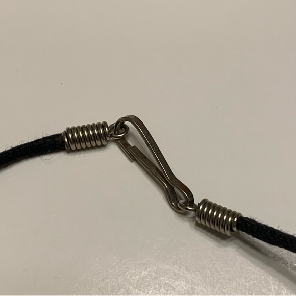 Vintage PEWTER Letter & Heart Cubes with Pink Acrylic beads Necklace 16” Black - Picture 5 of 9